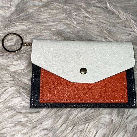 Keychain wallet envelope card holder ID slim color block - Picture 2 of 7